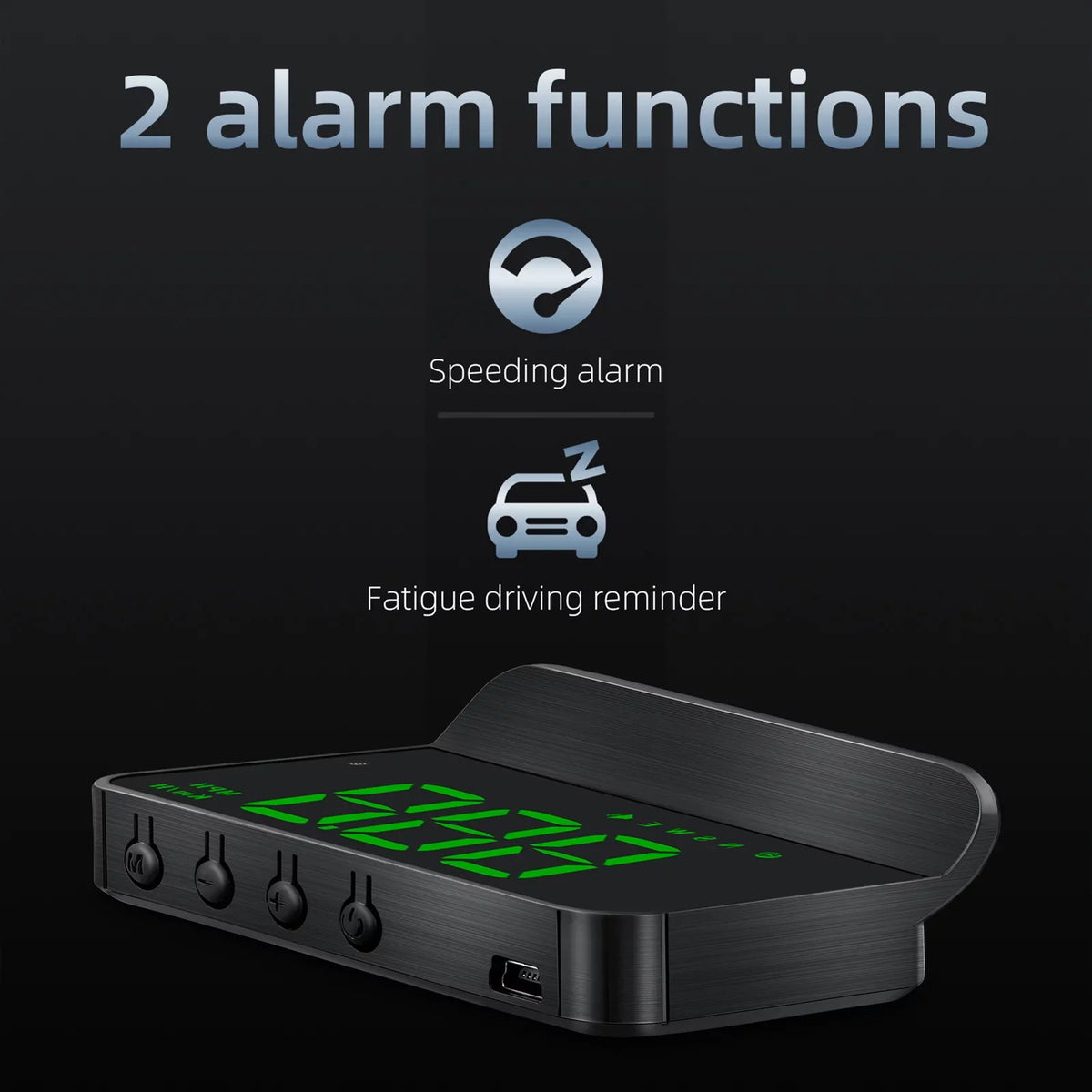 moobody Car  3.5 inch Head-up Display Windshield Projecter Digital Vehicle Speedometer  Model Overspeed Warning Fatigue Driving Alarm