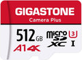 Gigastone 512GB Camera Plus Micro  memory Card 100MB/s, Full  Video,  Class 10 designed for with Nintendo Switch Dash Cams GoPro Camera Samsung Canon Nikon Drone