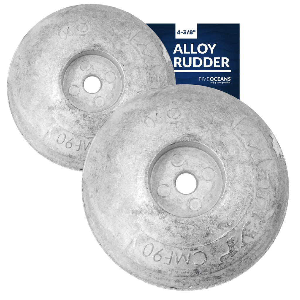 Five Oceans Zinc Alloy Rudder/Trim Tab Disc Anode, 3-1/2 inches (90mm)(Pair) -