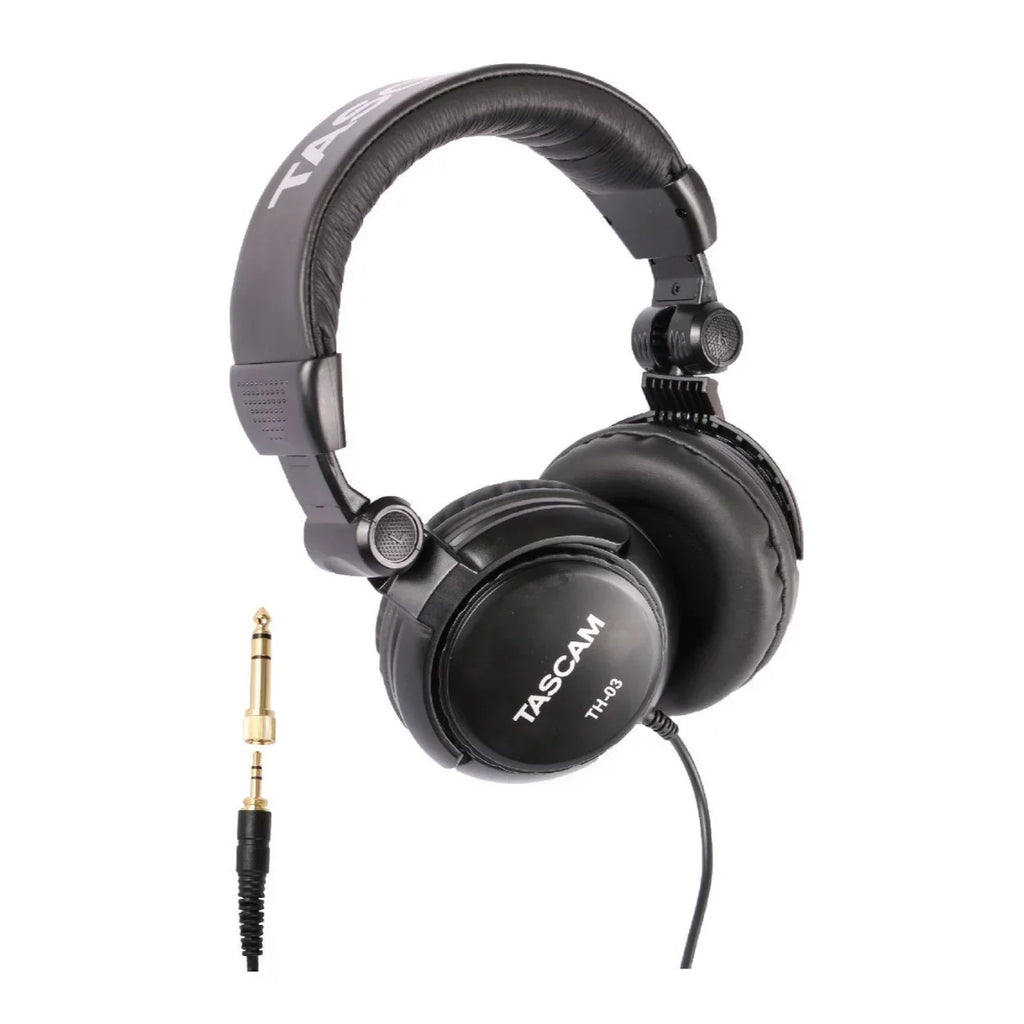 Tascam -03 Closed Back Over-Ear Headphones (Black)