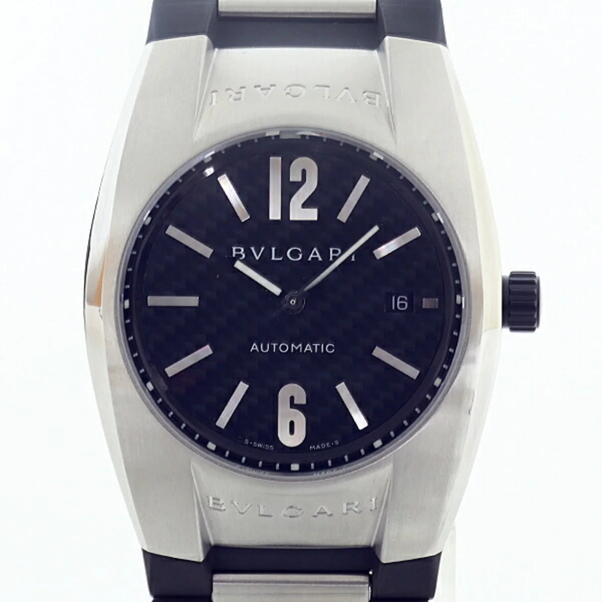 Pre-Owned  Bulgari men's watch Ergon  black (black) dial rubber belt self-winding (Good)