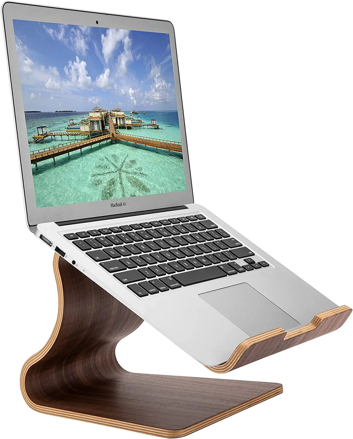 Laptop Holder，Wood MacBook Stand，Sturdy and Stable，No Need to Install a Universal Notebook Cooling