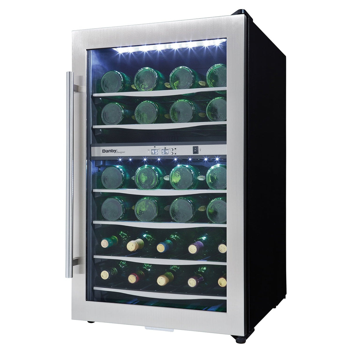 Danby Designer  38 Bottle Compact  Light Refrigerator Wine Cooler