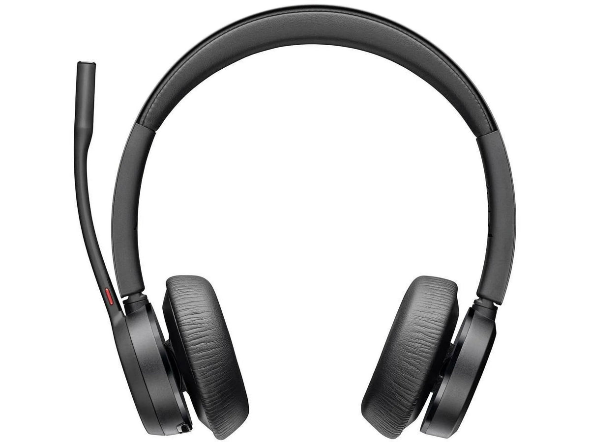 Poly Voyager 4320 - Headset - Siri, Google Assistant - Stereo, Mono -  Type ,  Type  - Wireless - Bluetooth - 300 ft - 20 Hz - 20 kHz - On-ear - Binaural - Ear-cup - 4.92 ft Cable - Ele...