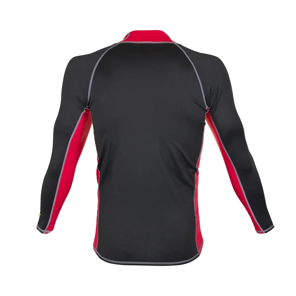 '-46 Unisex Long Sleeve Spandex Rash Guard (Red / -Large)