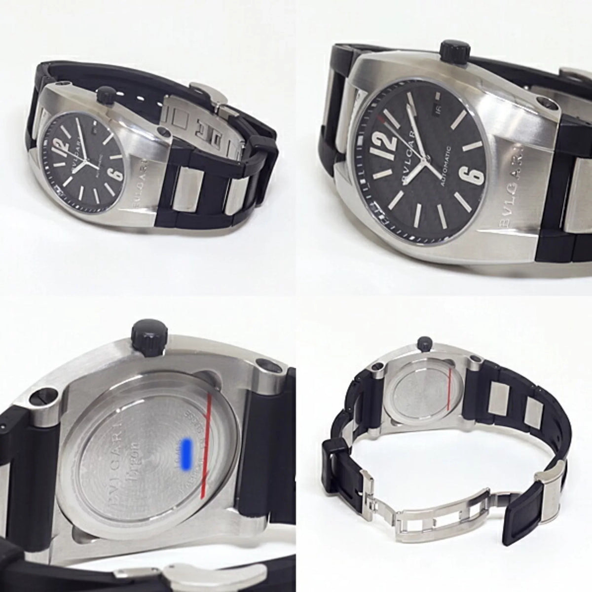 Pre-Owned  Bulgari men's watch Ergon  black (black) dial rubber belt self-winding (Good)