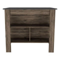 Brooklyn Modern Minimal Kitchen Island with Three Concealed Shelves