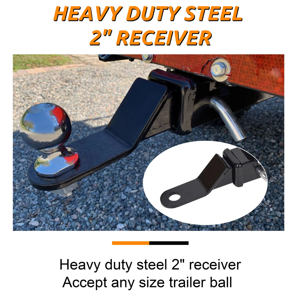 Golf Cart Trailer Hitch Receiver 2" Rear Receiver Hitch Kit Club Car  Yamaha Universal Rear Seat Trailer Hitch Receiver