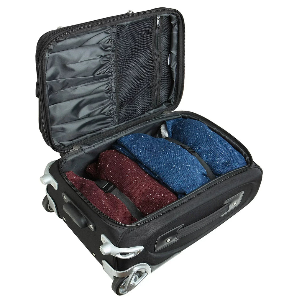 Black  Tech Yellow Jackets 21" Softside Rolling Carry-On Suitcase