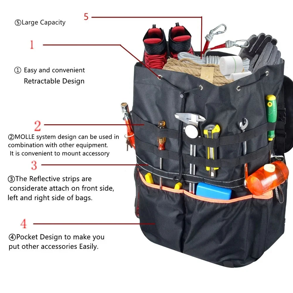 Large Capacity Tire Trash Backpack Spare Tire Tool Storage Bag  Trunk Organizer For Wrangle   Off-Road Outdoors Reshieldy