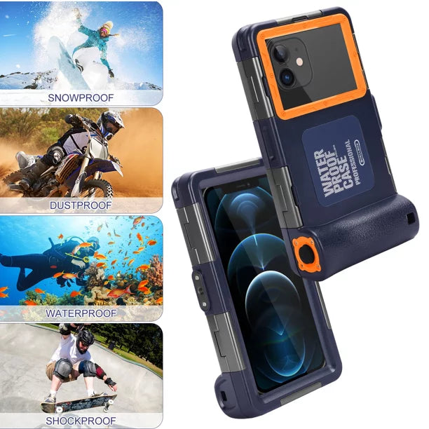 UrbanX Professional [15m/50ft] Swimming Diving Surfing Snorkeling Photo Video Waterproof Protective Case Underwater Housing for Xiaomi Mi 8  And all Phones Up to 6.9 Inch  with Lanyard