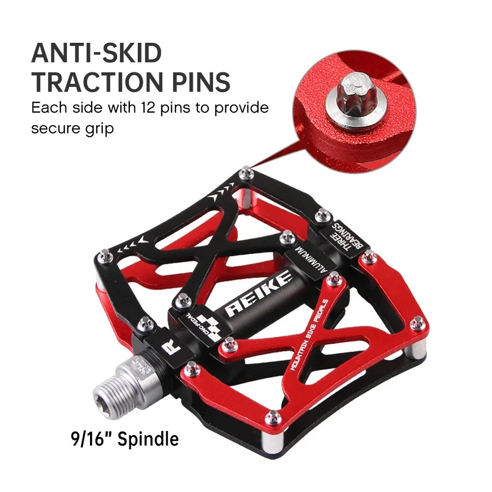 Aeike Mountain Bike Pedals Lightweight Aluminum Bicycle Pedals  Road Bike Cycling Pedals Platform