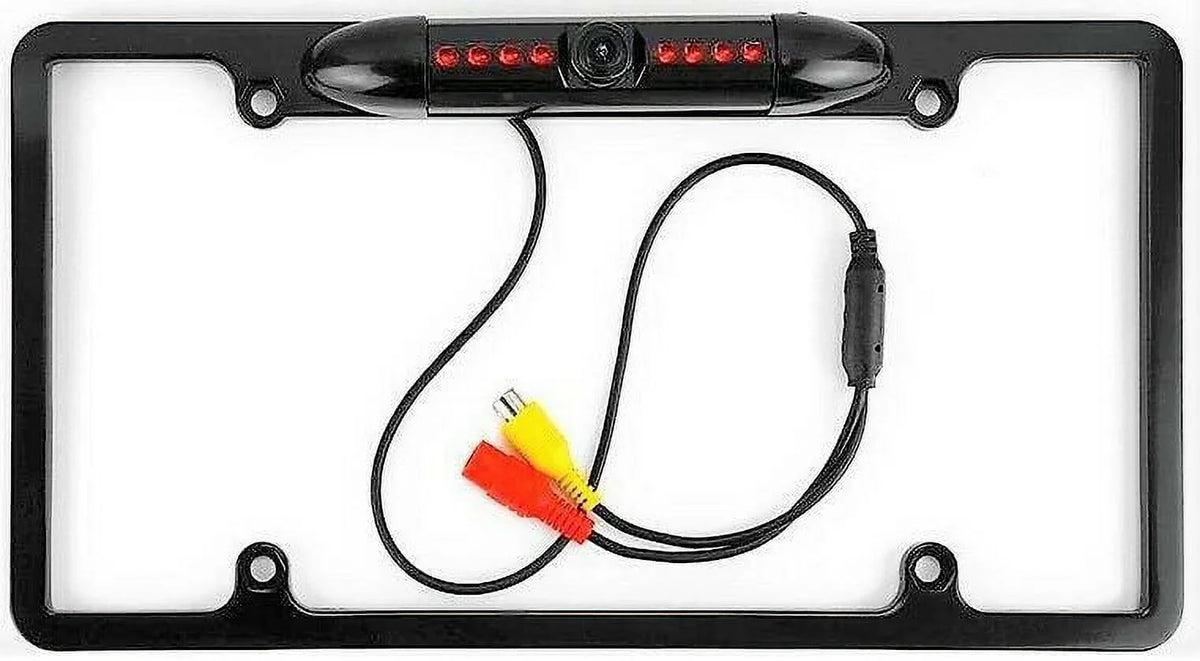 Car License Plate Frame Backup Rear View Camera Night Vision Parking 8IR