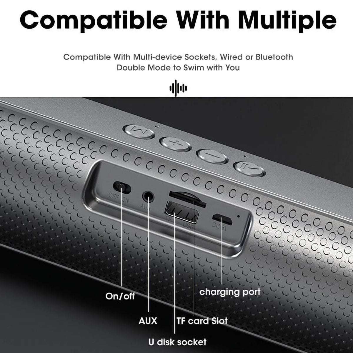 6D Surround Bluetooth Speaker Stereo Subwoofer Home Wireless Computer Sound Bar