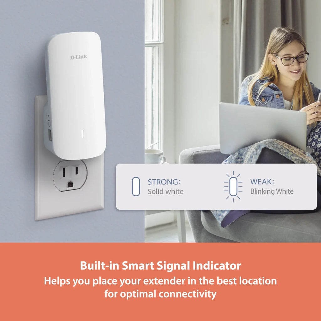 '-Link  Mesh WiFi 6 Range Extender | 1x Gigabit  Port |  | Cover up to 2300 Sq. ft ()