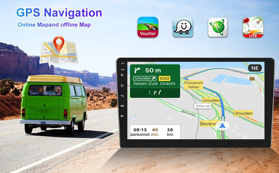 9" 1280*720  2+32GB Android 13 Apple CarPlay Car Stereo Radio  Navi Fit Hummer  2005-2010