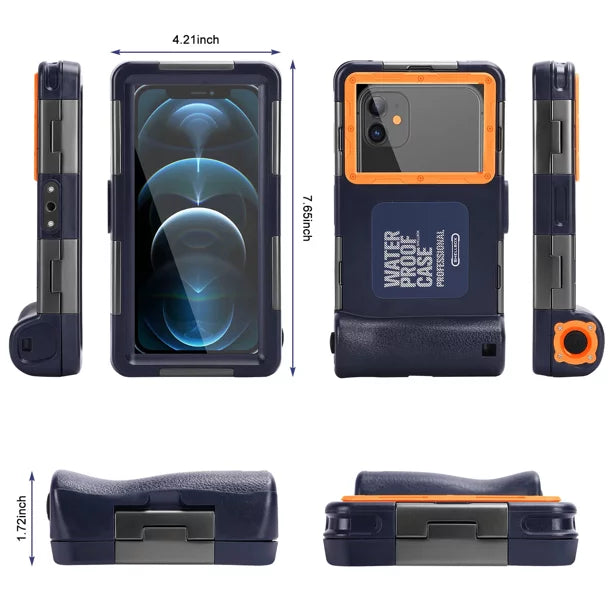 UrbanX Professional [15m/50ft] Swimming Diving Surfing Snorkeling Photo Video Waterproof Protective Case Underwater Housing for Infinix Hot 5 And all Phones Up to 6.9 Inch  with Lanyard