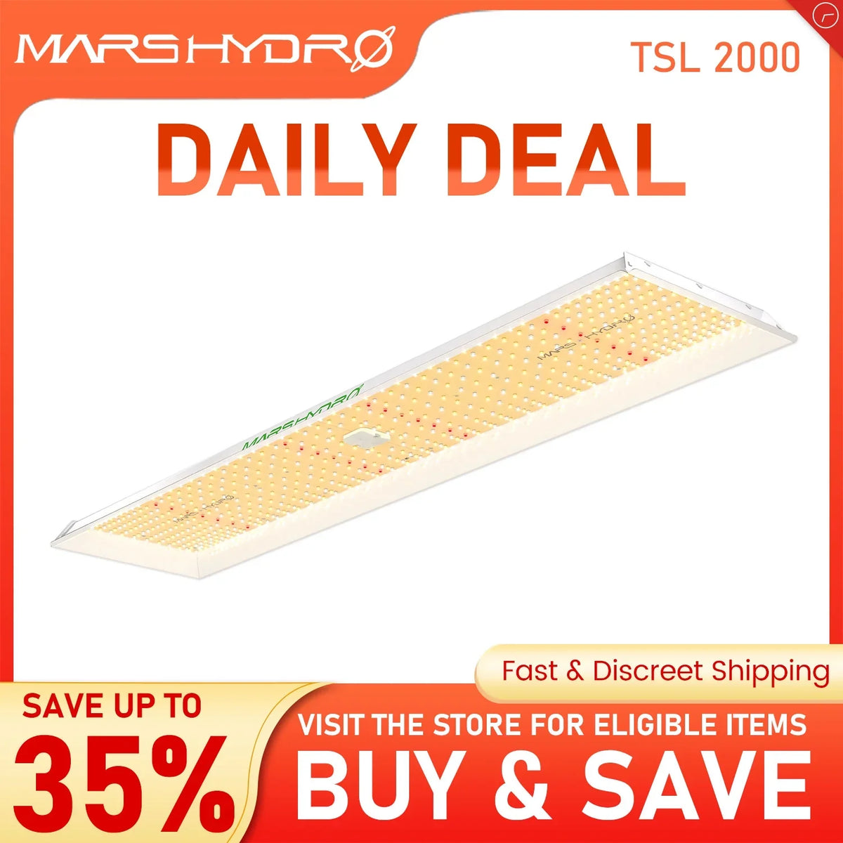 2023 Mars Hydro  2000  Grow Light Full Spectrum Sunlike Spectrum 300W Dimmable  Grow Light Max Yield 2.5g/ High