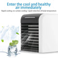 Portable Air Conditioner, Mini Evaporative Air Cooler, Personal Rechargeable  Fan, Quiet Desk Fan with 2 Speeds for Home Room Office