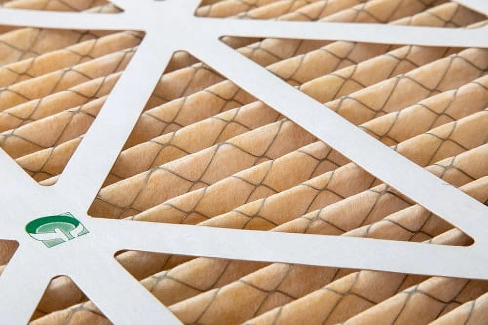 6 Pack of 10x20x1  11 Pleated Air Filters by Glasfloss. Actual Size: 9-1/2 x 19-1/2 x 7/8