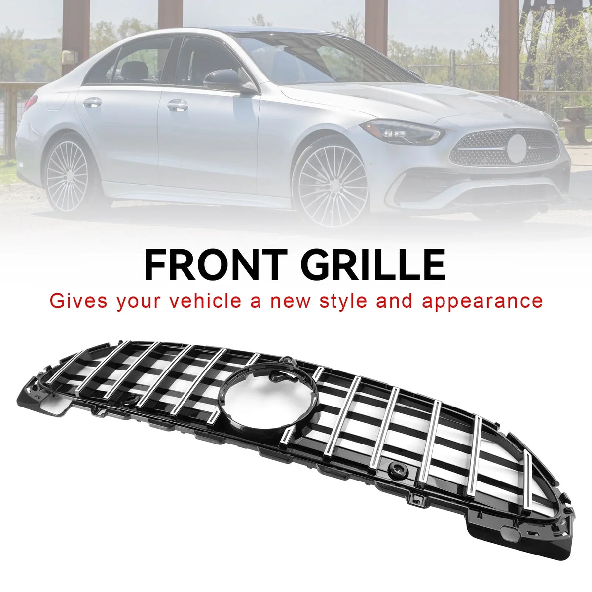 Style Front Bumper Grille Grill /Camera fit for Mercedes Benz  2022-2023