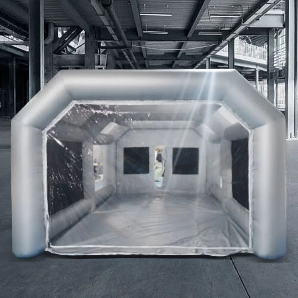 Portable Spray Booth Inflatable Tent Car Paint Cabin Air Filter 28x15x10FT
