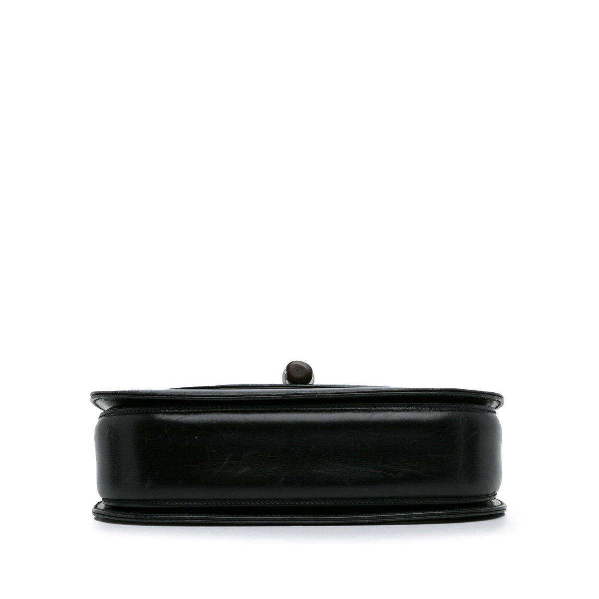 Pre-Owned Authenticated Gucci Bamboo Night Calf Leather Black Handbag Top HandleBag Unisex (Good)