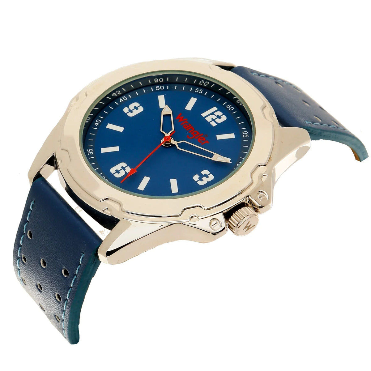 Wrangler 44mm Round Blue Strap Watch