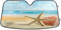 Bestwell Tropical Beach Car Windshield Sun Shade,oldable Visor Protector Sunshade Blocks  Rays and Accessories to Protect for Cars,SUVs,Trucks-55×27.6in