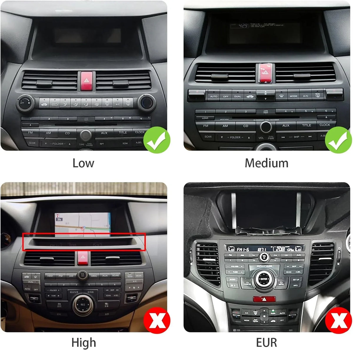2+32G 10.1 inches Android 10 Double Din Car Stereo for Honda Accord 8th 2008 2009 2010 2011  Touchscreen Screen Car Radio with Carplay & Android Auto Support Backup Camera  Navi