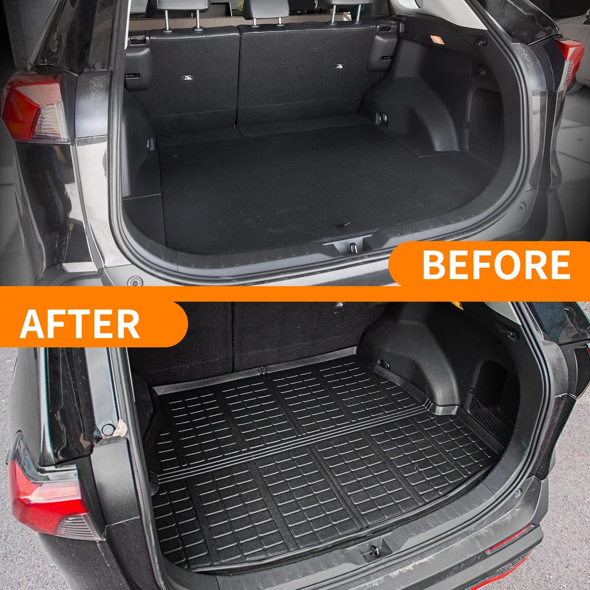 Fit 2019 2020 2021 2022 2023 Toyota Rav4 Trunk Mat  Cargo Liner All Weather Rubber Mat Toyota Rav4 Accessories (Rear Trunk Mat)