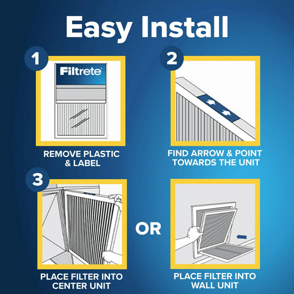 Filtrete 12x24x1 Air Filter,  1000  11, Allergen Defense, 4 Filters