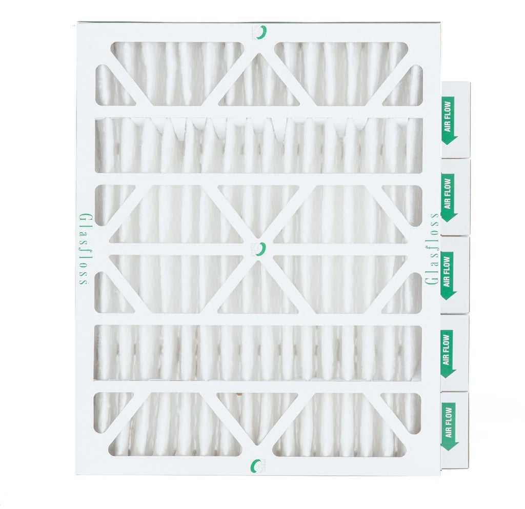 6 Pack of 20x24x4  13 Pleated 4" Inch Air Filters by Glasfloss. Actual Size: 19-3/8 x 23-3/8 x 3-3/4