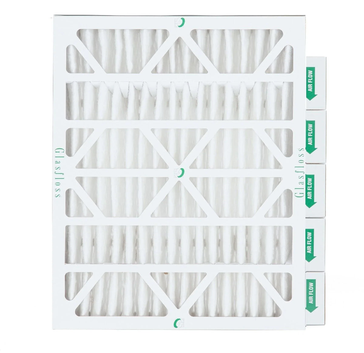 6 Pack of 20x24x4  13 Pleated 4" Inch Air Filters by Glasfloss. Actual Size: 19-3/8 x 23-3/8 x 3-3/4