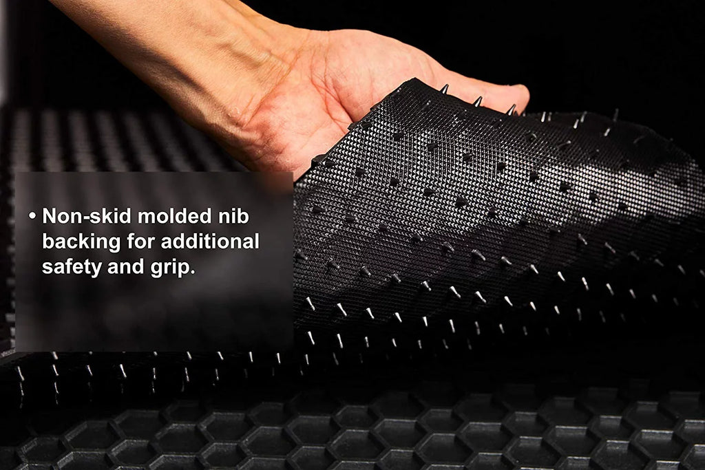 ToughPRO Accessories Cargo Mat Compatible with 2020 Toyota -4 - All Weather - Heavy Duty Black Rubber