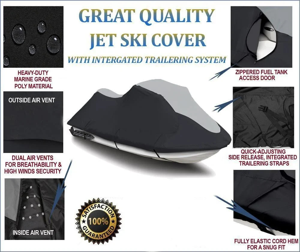 '-  JetSki Cover Compatible for Kawasaki Jet Ski 1100  900  1997-2002  Trailerable Jet Ski Cover
