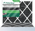 Filterbuy 24x25x1  8 Odor Eliminator Pleated   Furnace Air Filters with Activated Carbon (5-Pack)