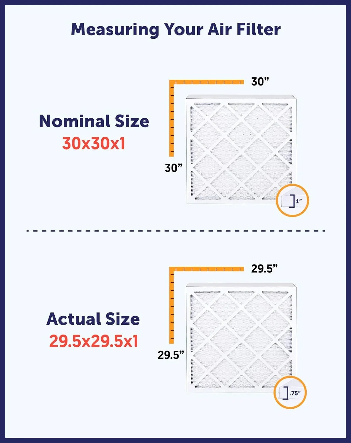 Filter King 40x25x1 Air Filter | 4- |  8  Pleated / Furnace Filters |    | Actual Size: 40 x 25 x .75"