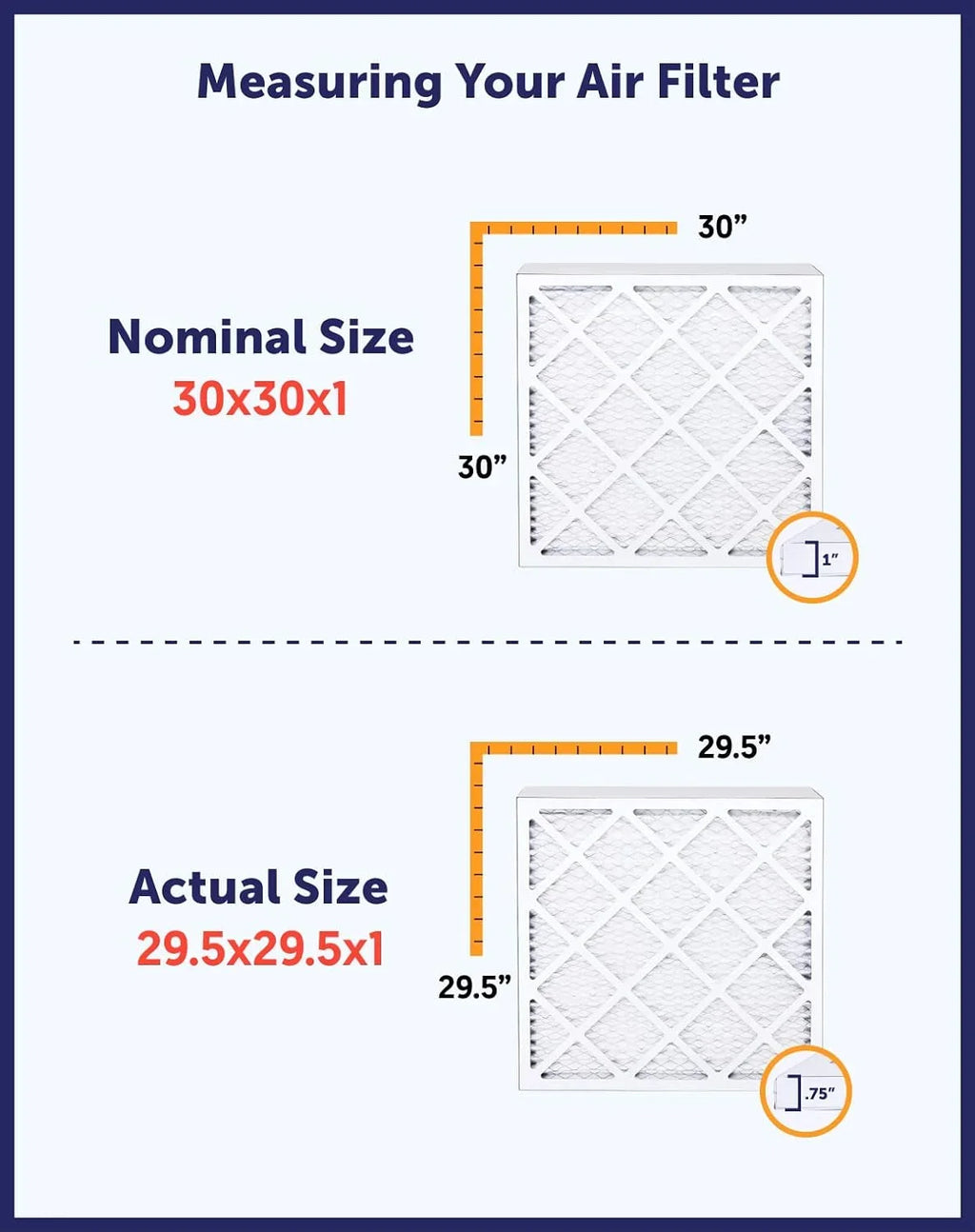 Filter King 38x51x1 Air Filter | 4- |  8  Pleated / Furnace Filters |    | Actual Size: 38 x 51 x .75"