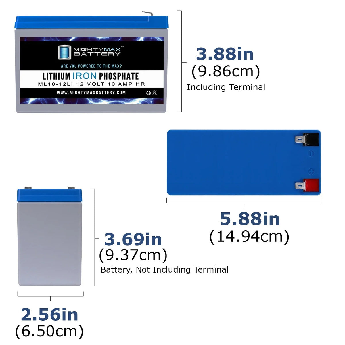 12V 10AH Lithium Replacement Battery Compatible with Marcum   - 3 Pack