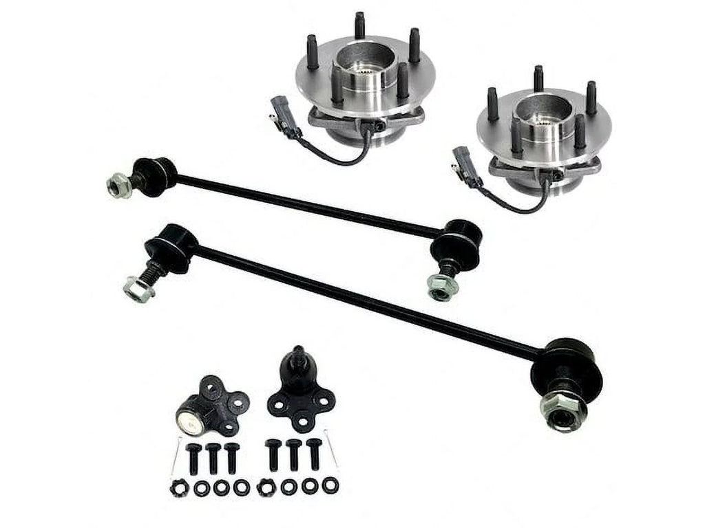 Front Wheel Hub Ball Joint Sway Bar Link Kit - Compatible with 2005 - 2006 Chevy Equinox
