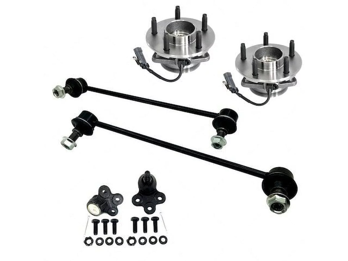Front Wheel Hub Ball Joint Sway Bar Link Kit - Compatible with 2005 - 2006 Chevy Equinox