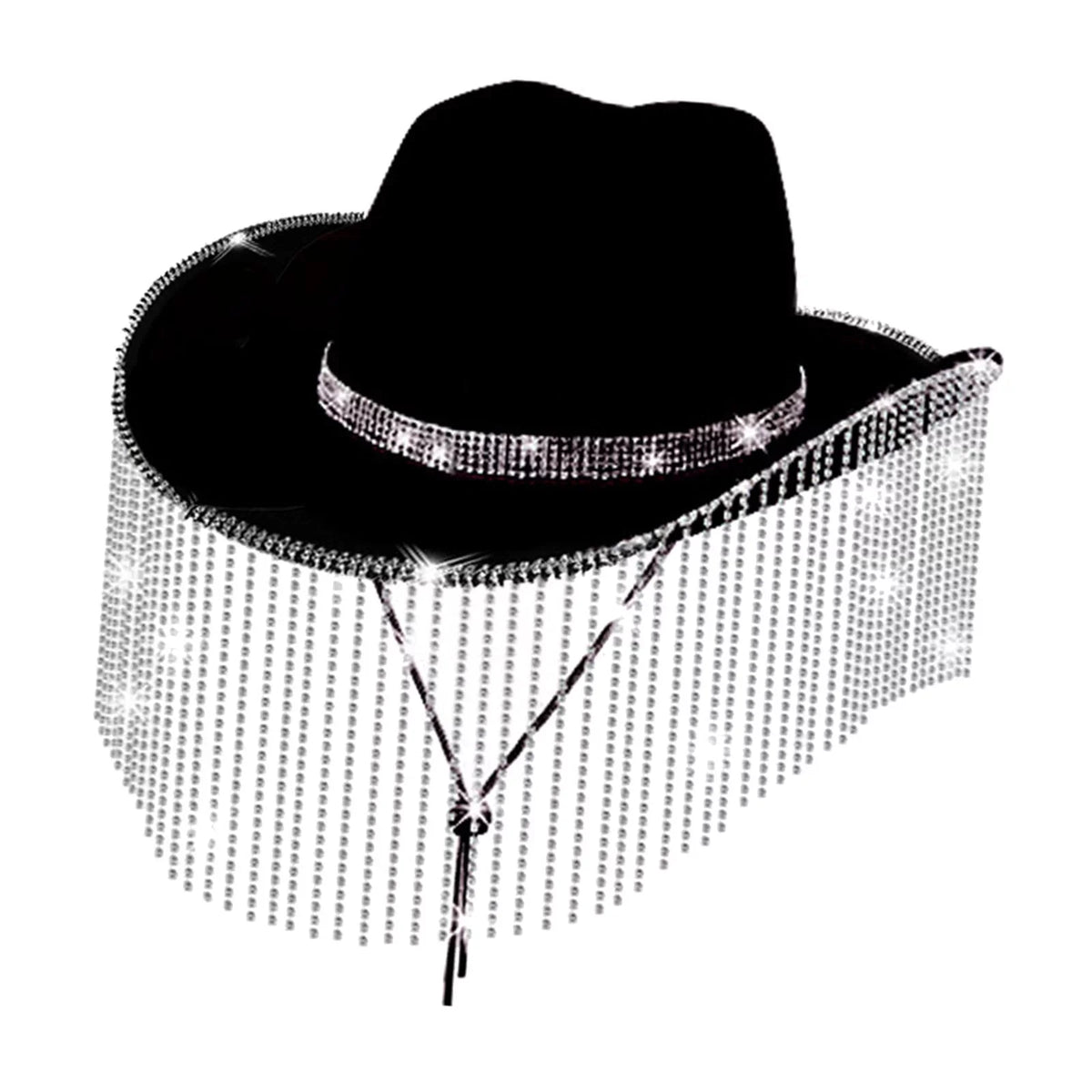 Segolike Cowboy Hat Men Cowgirl Hat Sun Protection Lightweight with Chin Strap Unisex Sunhat Sun Hat for Camping Street Beach Festivals Backpacking Black