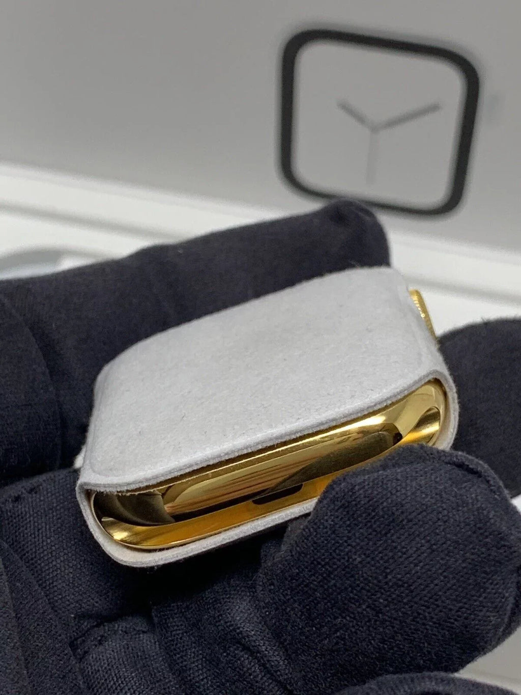 24K Gold Plated 44MM iWatch  5 Gold Link Band Diamond Rhinestones