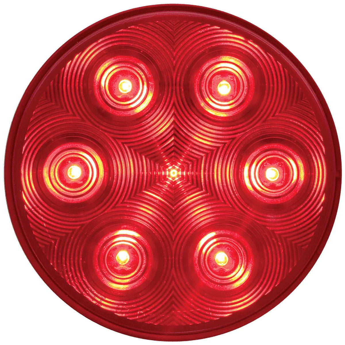 Optronics 4" Round Red  7 Diode Stop Turn Tail Light With WeatherTight 3 Pin