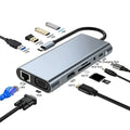 Kidsol   Laptop Docking Station 11-in-1 Multi-Port with 4K , ,Type-  Power, *4, Gigabit ,,MicroSD,Compatible with Lenovo  Dell MacBook Pro,Air 3.5mm Ports
