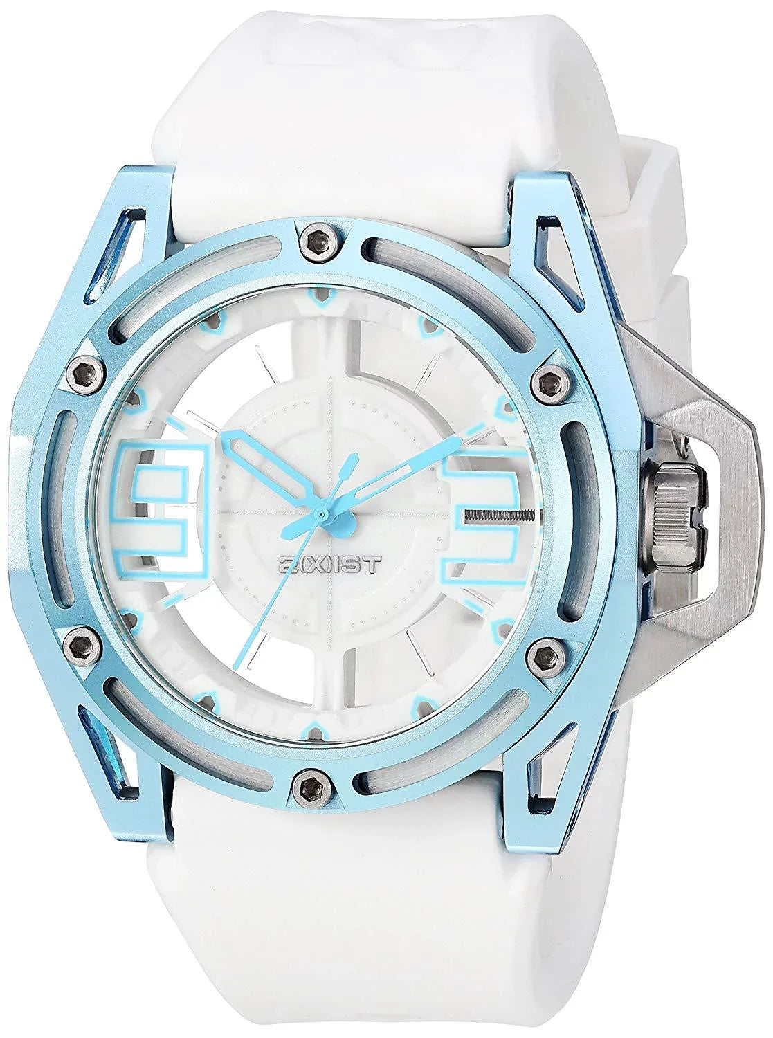 ' Quartz Stainless Steel and Silicone Casual Watch, Color:White (Model: 2X1-009)