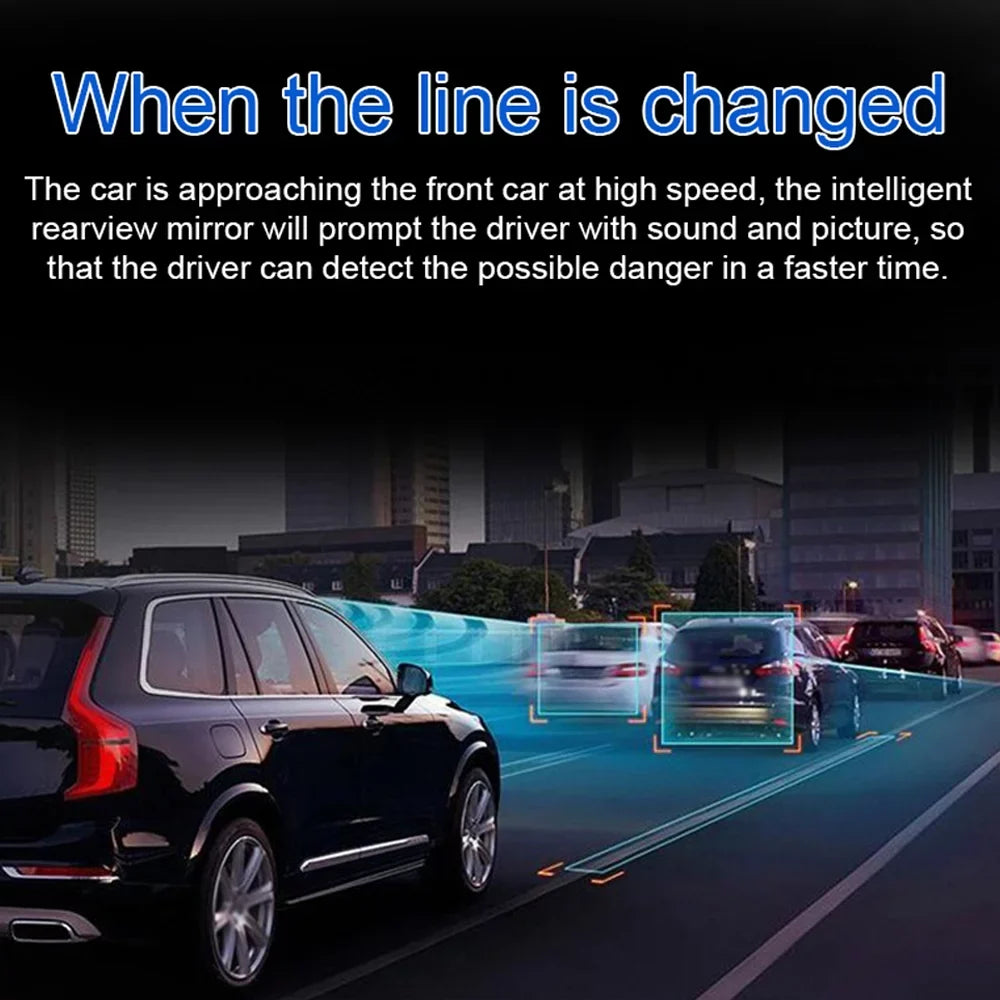 ametoys Multi-language Dual Lens Car Video Recorder Auto Dash Cam Car Recorder Night Viewing 10.26in  170 Degree Wide Angle Car Global Positioning System Navigation