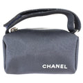 Pre-Owned Chanel Logo Vintage Nylon Gray Ladies Pouch (Fair)