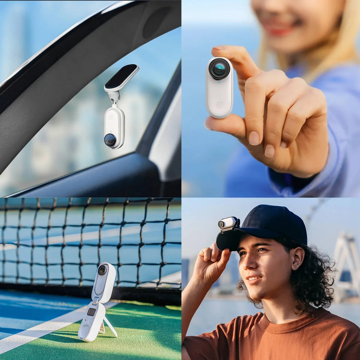 Insta360  2 Action Camera with Deluxe Bundle - Includes: Action Camera Frame Adapter for Insta360 , Selfie Stick, Suction Cup Mount, Floating “Bobber” Handle, Pipe/Bike Mount & Much More